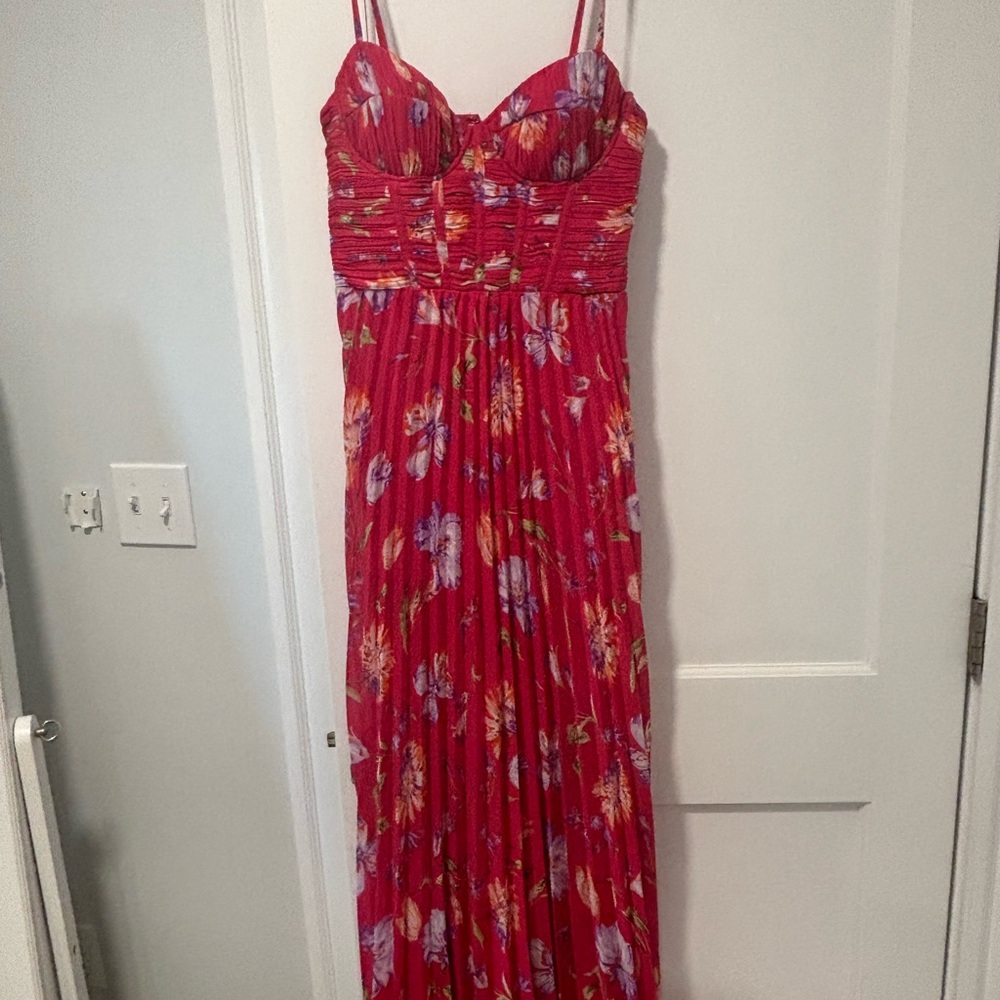 Ina Red Floral Maxi Dress